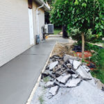 concrete walkway removal