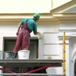 building painting stucco
